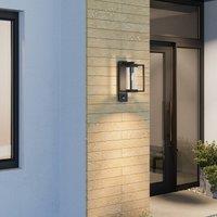 Lucande outdoor wall lamp Ferda, sensor, hanging anthracite IP44