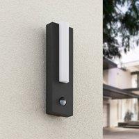 Lucande LED outdoor wall light Virgalia, motion detector, IP54