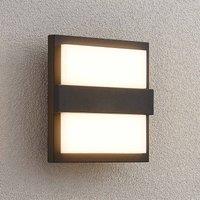 Lucande LED outdoor wall light Gylfi, 20 cm, anthracite, aluminium