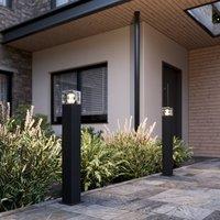 Lucande Keke path light, height 70 cm, anthracite, aluminium