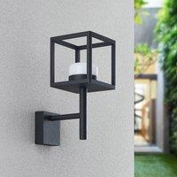 Lucande outdoor wall lamp Timio, uplight, grey, GX53, IP44