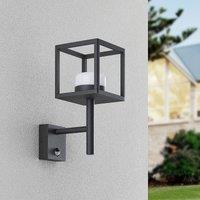 Lucande outdoor wall lamp Timio, uplight, sensor, GX53, IP44