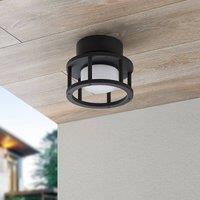 Lucande outdoor ceiling light Berenike, 17 cm, grey, GX53