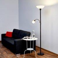 Lindby floor lamp Elaina, reading light, rust-coloured, 180 cm, E27