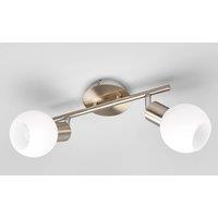 Lindby ceiling lamp Elaina, 30 cm, 2-bulb, nickel, glass, E14