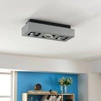 Arcchio spotlight Vince, 36 cm, 3-bulb, silver, GU10