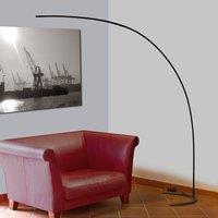 Lindby Danua LED arc floor lamp in black