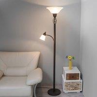 Lucande Dunja uplighter floor lamp with a reading light