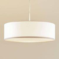 Lindby pendant light Sebatin, 40 cm, white, fabric, E27