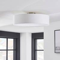 Lindby ceiling light Sebatin, 50 cm, white, fabric, E27