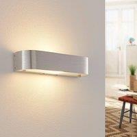 Lindby Nika wall light with E14 socket, aluminium
