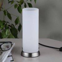 Lindby Cylindrical Andrew LED table lamp, made of glass