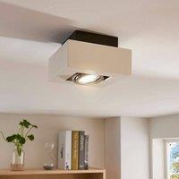 Arcchio Vince spotlight, 14 x 14 cm, white/chrome, metal, GU10