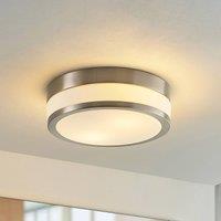 Lindby Flavi bathroom ceiling lamp, 28 cm nickel