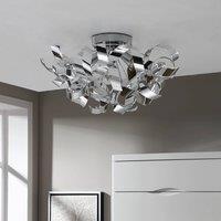 Lindby Elviro ceiling lamp, 50 cm, chrome-coloured, metal