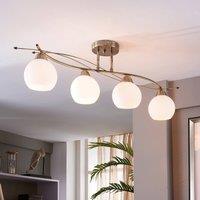 Lindby ceiling lamp Leanda, 80 cm, 4-bulb, metal, glass