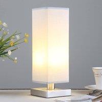 Lindby Julina - fabric bedside table lamp in light grey