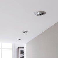 Lindby LED recessed spotlight Andrej, round, aluminium, set of 3
