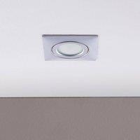 Lindby LED downlight Andrej, angular, chrome