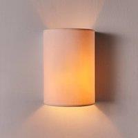 Lindby Annalisa wall light, height 20 cm, white, textile