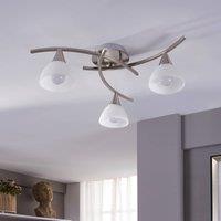 Lindby Della - ceiling light matt nickel, three-bulb