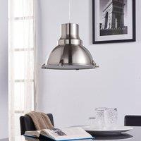 Lindby hanging light Letty, 39 cm, nickel-coloured, metal, E27