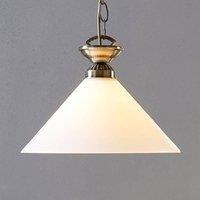 Lindby Glass pendant lamp Otis, antique brass