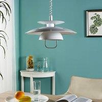 Lindby Nadija hanging light, white, 43 cm, height-adjustable, E27
