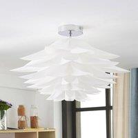 Lindby Rimon ceiling light, white, plastic, 50 cm, E27