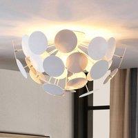 Lindby Perfectly shaped ceiling light Kinan in white