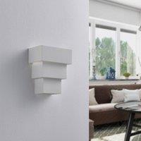 Lindby wall lamp Antonella, white plaster, G9, paintable, 21 cm