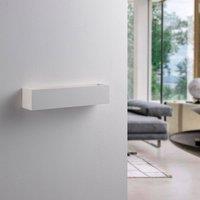 Lindby wall light Santino, 35 cm, plaster, G9, paintable
