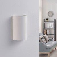Lindby LED wall light Jenke, height 16 cm, white, plaster