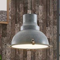 Lindby Concrete grey metal hanging light Percival