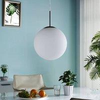 Lindby pendant light Marike, 30 cm, white, glass, globe, E27