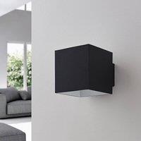 Arcchio Zuzana wall light, angular, black, G9, 10 cm wide