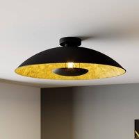 Lindby Emilienne ceiling lamp, black/gold, metal, 60 cm