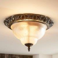 Lindby ceiling lamp Anni, etched glass shade