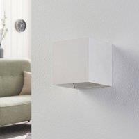 Arcchio LED wall light Zuzana, angular, white, 9.7 cm wide