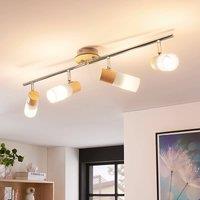 Lindby Christoph wooden spotlight, 4-bulb