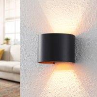 Arcchio Zuzana wall light, round, black, G9, 13 cm wide