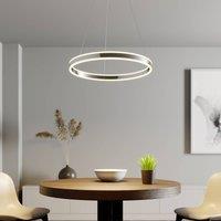 Lucande LED pendant light Lyani, 60 cm, chrome, dimmable