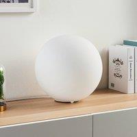 Lindby table lamp Rhona, white, opal glass, 25 cm, E27