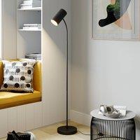 Lindby Karoli floor lamp with flexible arm, black