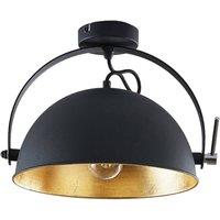 Lindby Ceiling light Muriel, 1-bulb, black/gold