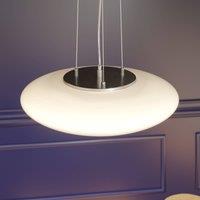 Lindby Gunda LED opal glass hanging lamp in white