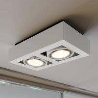 Arcchio downlight Ronka, 34 cm, 2-bulb, white, GU10