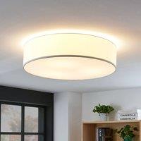 Lindby Gordana fabric ceiling lamp in white, 57 cm