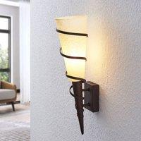 Lindby Anouk wall light, height 44 cm, glass, metal, torch