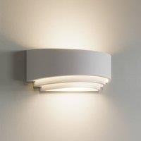 Lindby wall lamp Lucien, white, plaster, can be painted, up/down, E14